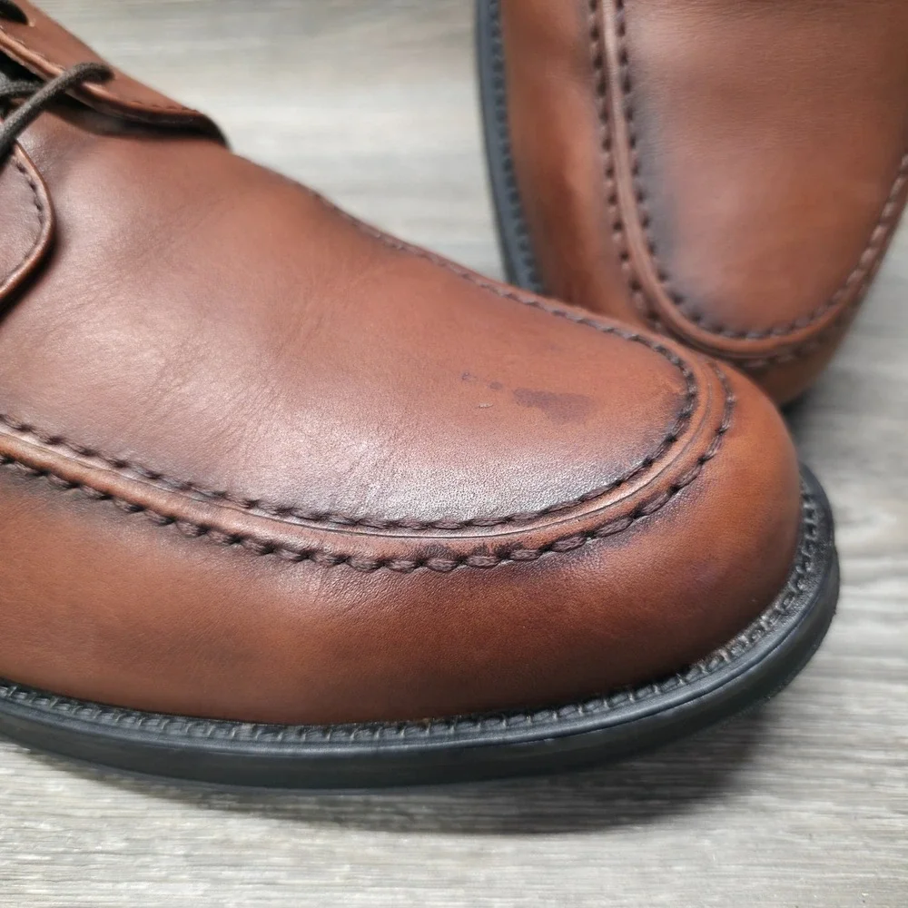 Ralph Lauren Chaps Dress Shoes Mens‎ 10.5M Brown Oxford Leather Old Money Preppy